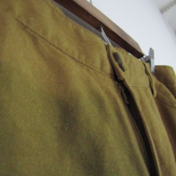 J Jill Pants 12 Green Linen Blend Wide Leg Lagenlook Boho Casual Coastal - Picture 4 of 13